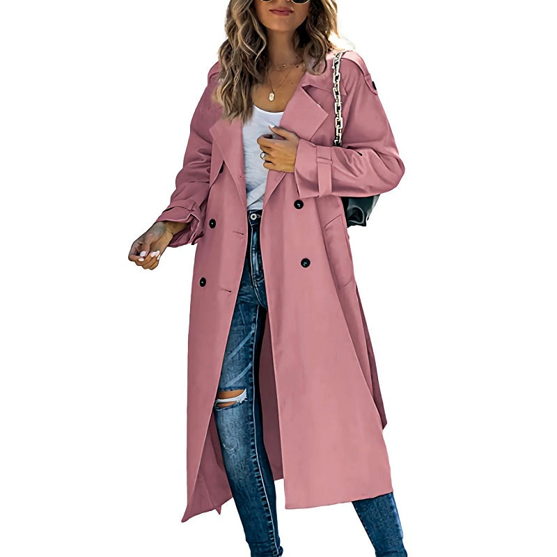 Marcella | Elegant Long Trench Coat for Women – Modern Style with Classic Charm