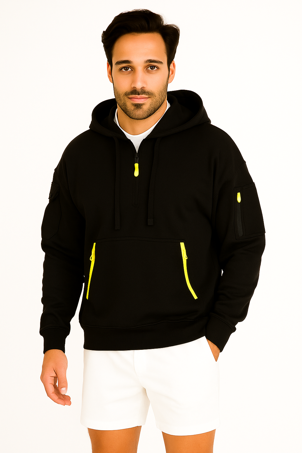 Manuel | Stylish Everyday Men’s Hoodie with Half-Zip Design