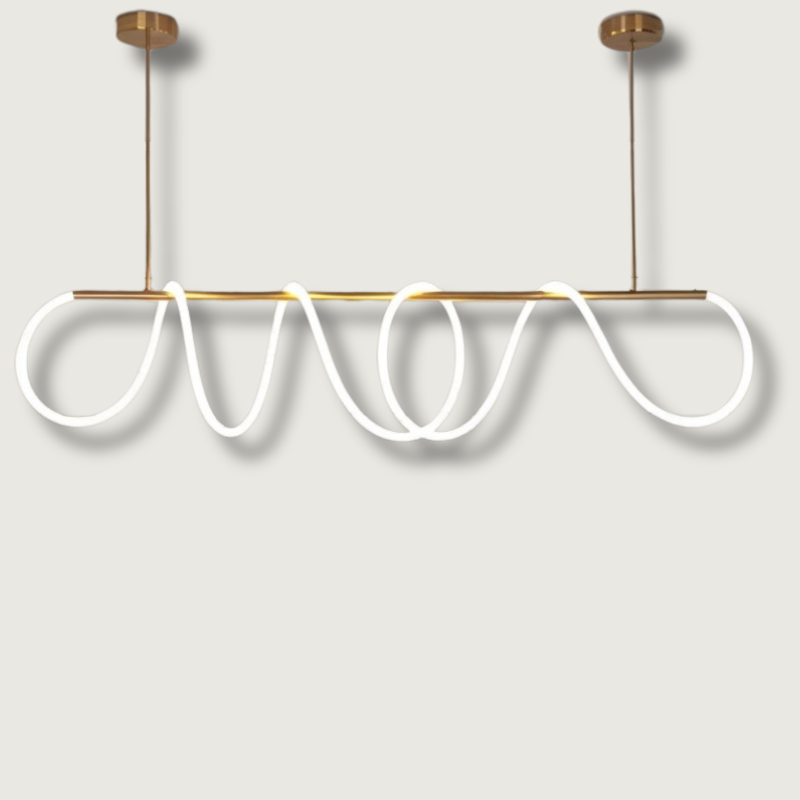 LumaCurve – Sleek Hanging LED Fixture with Contemporary Design and Flexible Suspension