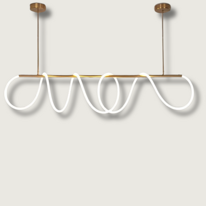 LumaCurve – Sleek Hanging LED Fixture with Contemporary Design and Flexible Suspension