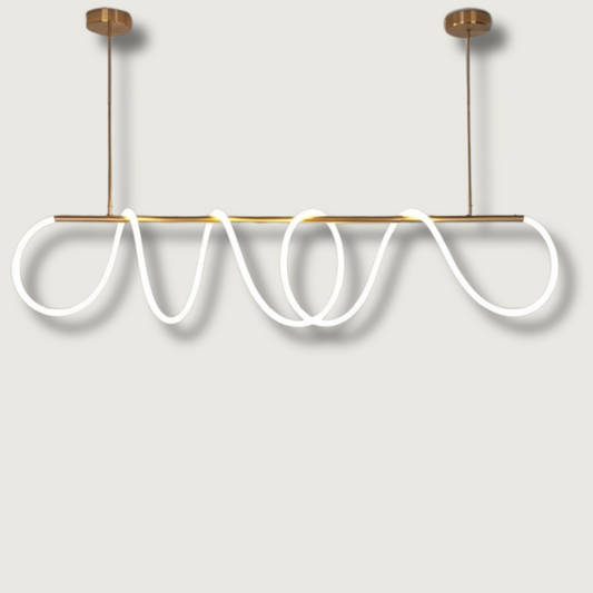 LumaCurve – Sleek Hanging LED Fixture with Contemporary Design and Flexible Suspension