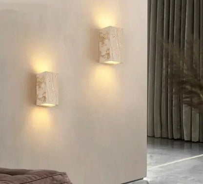 GoldenHue – Decorative Stone Wall Light in Vibrant Yellow Tone