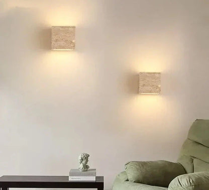 GoldenHue – Decorative Stone Wall Light in Vibrant Yellow Tone