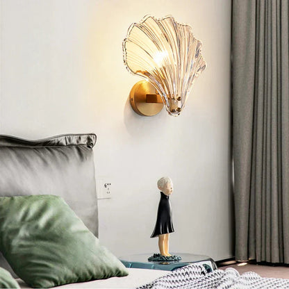 ShellLume – Elegant Glass Wall Lamp with Ocean-Inspired Coral Design