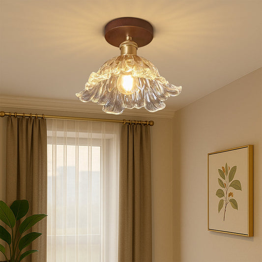DahliaBloom | Flower Glass Ceiling Lamp for Classic Elegance