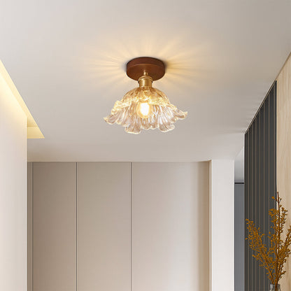 DahliaBloom | Flower Glass Ceiling Lamp for Classic Elegance
