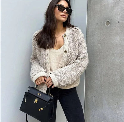 Selene | Women's Fleece Button Jacket – Cozy, Warm, and Effortlessly Stylish