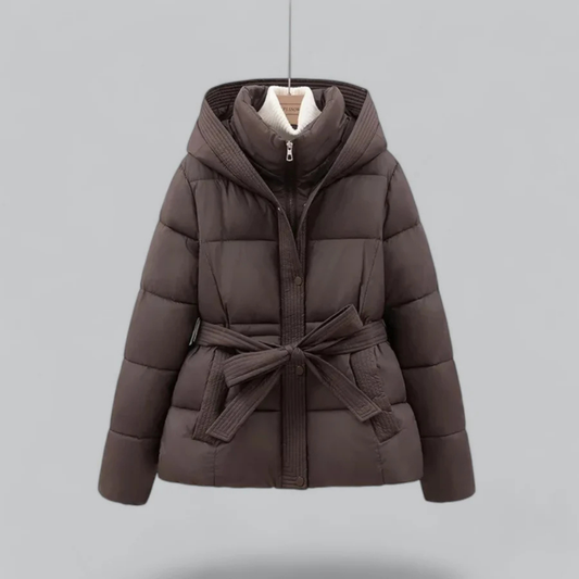 Delilah | Elegant Women’s Winter Puffer Jacket with Belted Hood Design