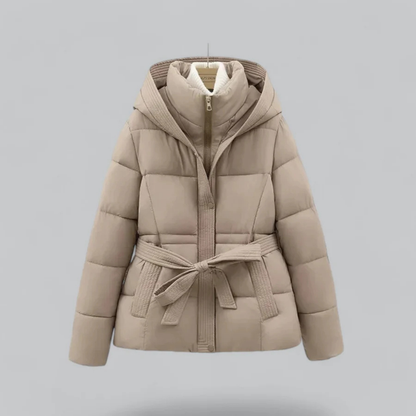 Delilah | Elegant Women’s Winter Puffer Jacket with Belted Hood Design