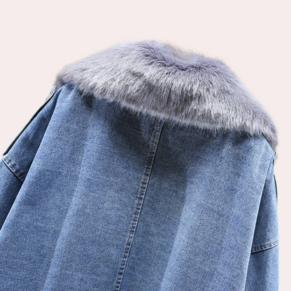 Delilah | Women's Stylish Denim Down Winter Jacket