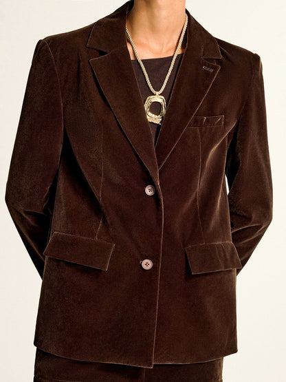 Destiny | Refined Velvet Shawl Collar Blazer