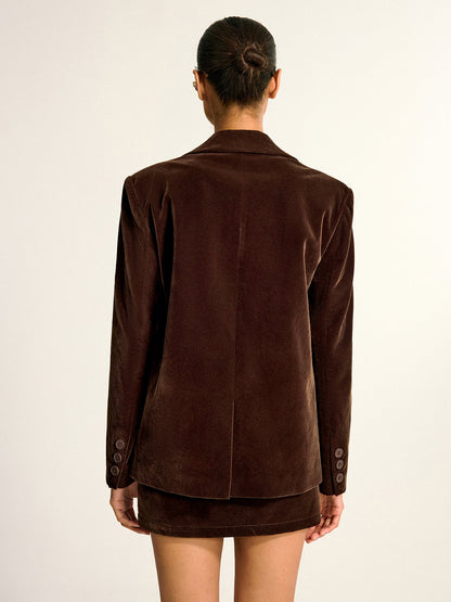 Destiny | Refined Velvet Shawl Collar Blazer