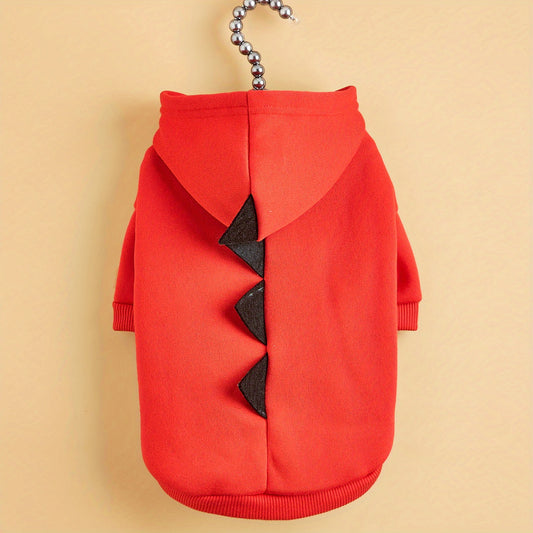 Pet Dinosaur Hoodie | Dog Fleece Halloween Costume Outfit Warm