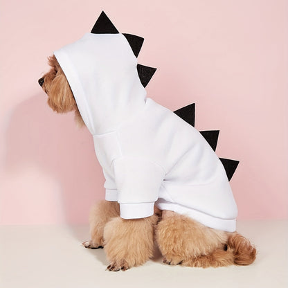 Pet Dinosaur Hoodie | Dog Fleece Halloween Costume Outfit Warm