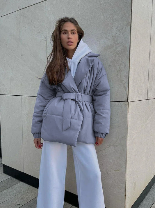 Dolie | Elegant Belted Puffer Jacket for Cold Weather