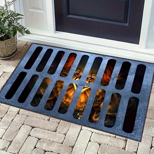 Spooky Halloween Door Mat – Non-Slip Polyester Welcome Rug