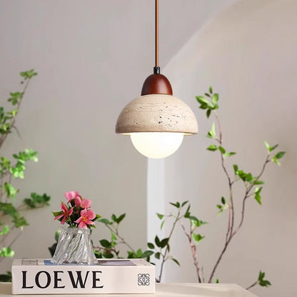 Draftsman | Sculptural Mushroom Stone Pendant Lamp