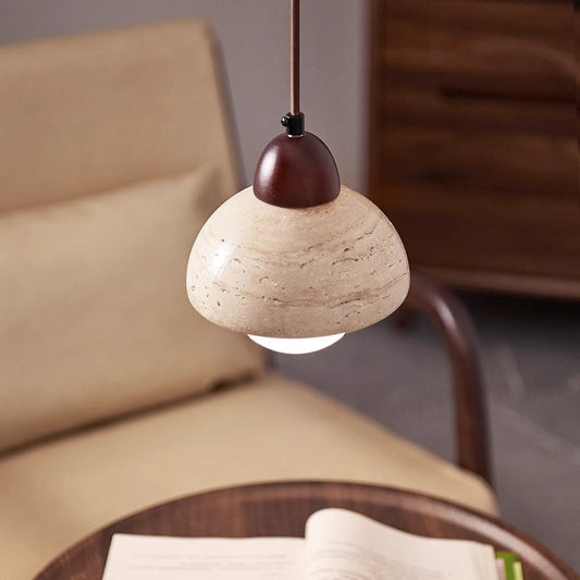 Draftsman | Sculptural Mushroom Stone Pendant Lamp
