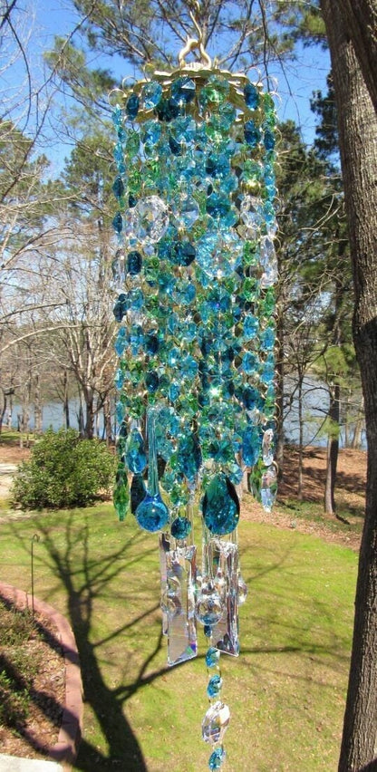 HarmonyGleam – Decorative Crystal Wind Chime for Tranquil Garden Settings