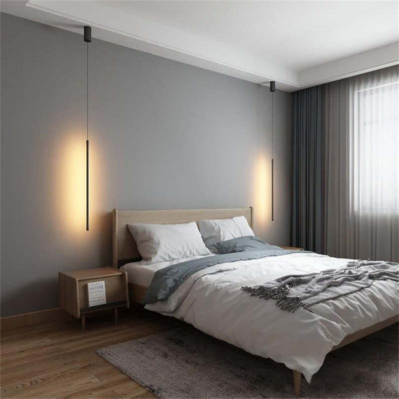 BeamLuxe – Modern Linear Hanging Lamp with Custom Height for Contemporary Interiors