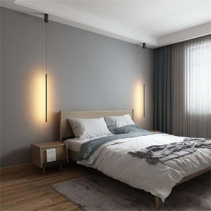 BeamLuxe – Modern Linear Hanging Lamp with Custom Height for Contemporary Interiors