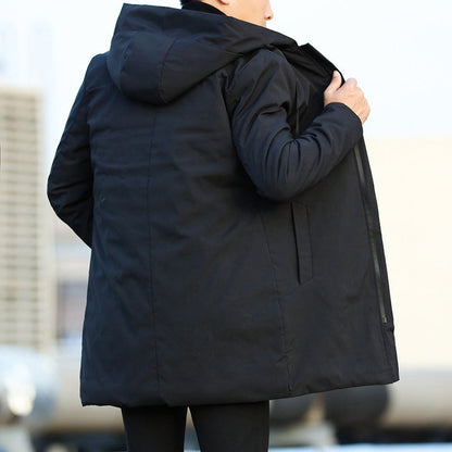 Carter | Quilted Men's Winter Jacket - Warm Hooded Design for Cold Days