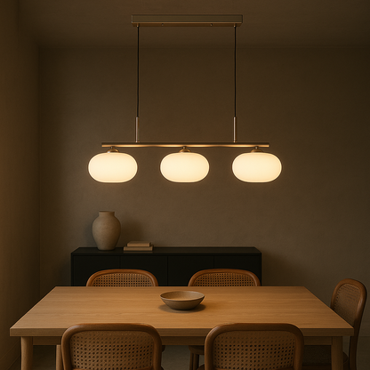 Elyra | 3-Head Modern Bauhaus Pendant Lamp for Dining Areas