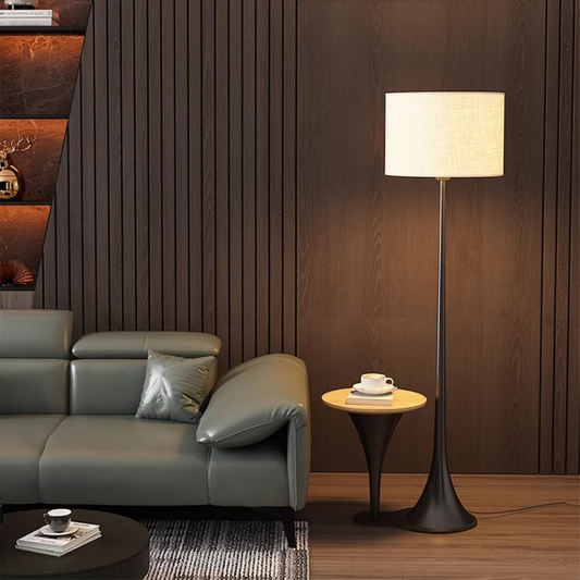 Elyth | Sophisticated Silk Floor Lamp