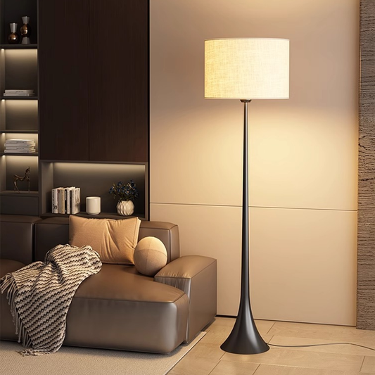 Elyth | Sophisticated Silk Floor Lamp