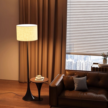 Elyth | Sophisticated Silk Floor Lamp