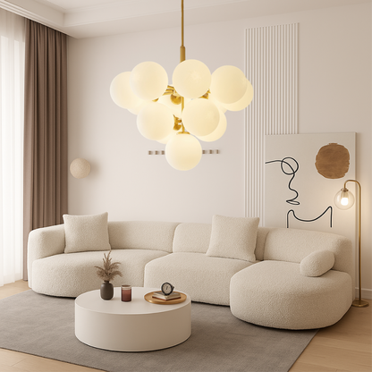 Entra | Nordic Ball Chandelier with Luminous Modern Design