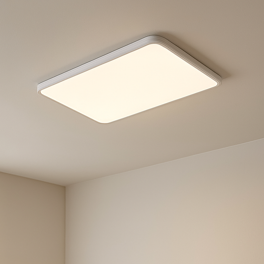 Essentia | Square White Ceiling Lamp for Modern Home Living