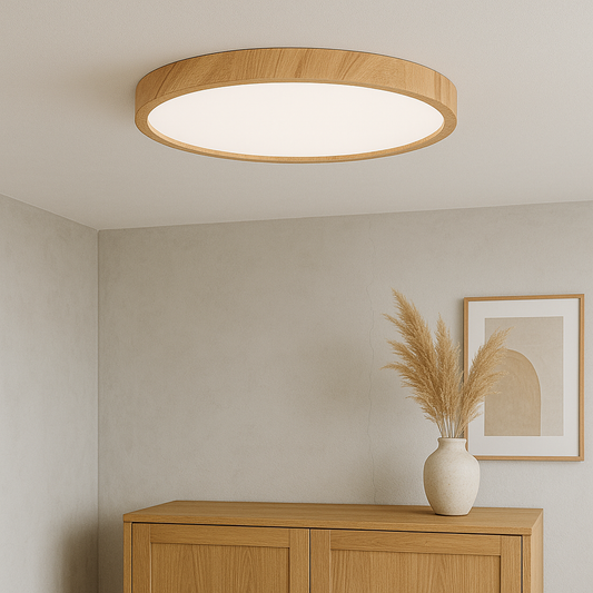 Evilon | Classic Ceiling Lamp with Natural Wood Grain Finish