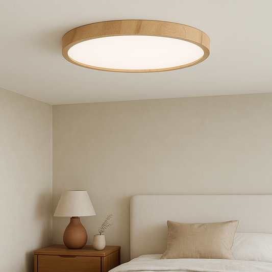 Evilon | Classic Ceiling Lamp with Natural Wood Grain Finish
