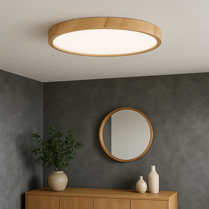 Evilon | Classic Ceiling Lamp with Natural Wood Grain Finish