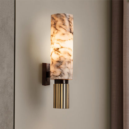 Eviora | Minimalist Copper Stone Wall Lamp for Modern Interiors