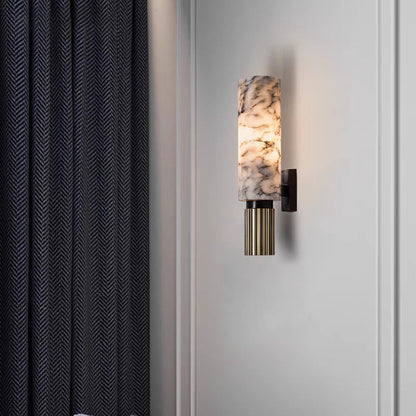 Eviora | Minimalist Copper Stone Wall Lamp for Modern Interiors