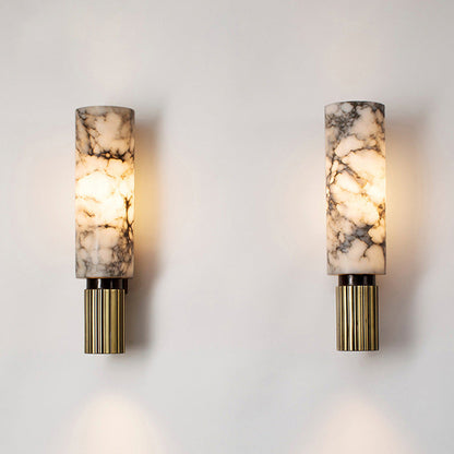 Eviora | Minimalist Copper Stone Wall Lamp for Modern Interiors
