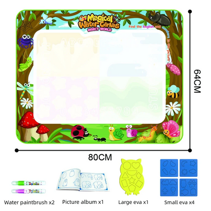 Extra Large Water Doodle Mat for Kids – Mess-Free Educational Doodle Mat with Multiple Themes