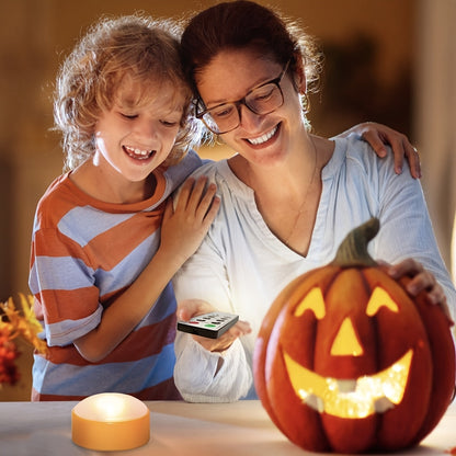 Jack-O’-Lantern Flameless Lights – LED Battery Operated Tea Candle
