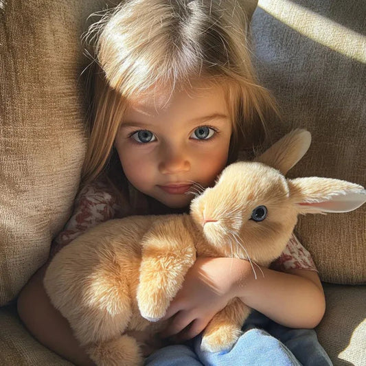 Soft Plush Bunny Toy – Cuddly Rabbit Stuffed Animal with Lifelike Fur for Comfort and Play