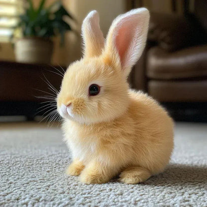 Soft Plush Bunny Toy – Cuddly Rabbit Stuffed Animal with Lifelike Fur for Comfort and Play