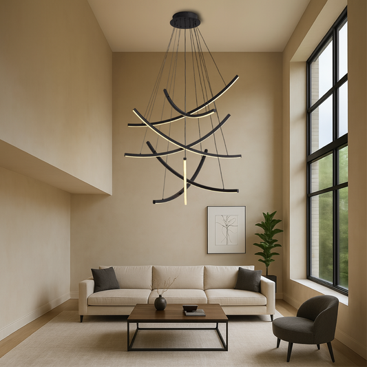 Fonden | Rella Scandinavian Staircase Chandelier for Aesthetic Minimalist