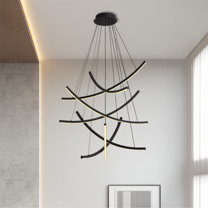 Fonden | Rella Scandinavian Staircase Chandelier for Aesthetic Minimalist