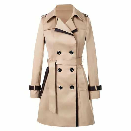 Seraphina | Elegant Double-Breasted Trench Coat – Women's Fall Fashion