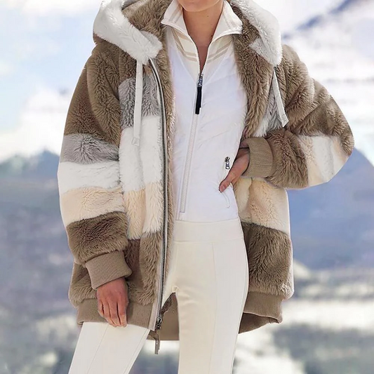 Giorgina | Women's Elegant Contrast Quilted Winter Coat