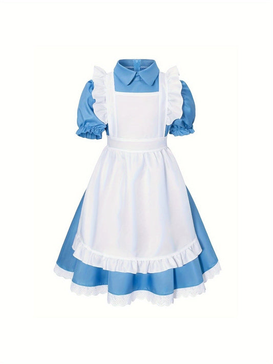 Girls’ Puff Sleeve Mini Dress | Classic Halloween Costume Set