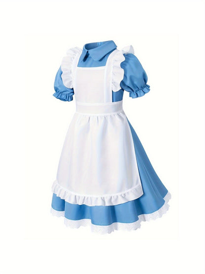 Girls’ Puff Sleeve Mini Dress | Classic Halloween Costume Set