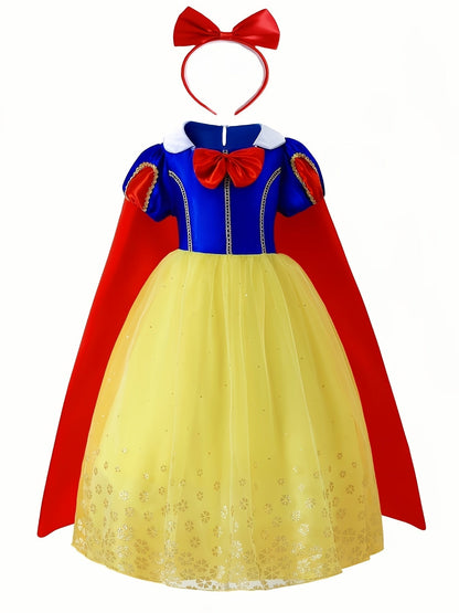 Girls’ Princess Costume Gown | Fairytale Halloween Maxi Dress