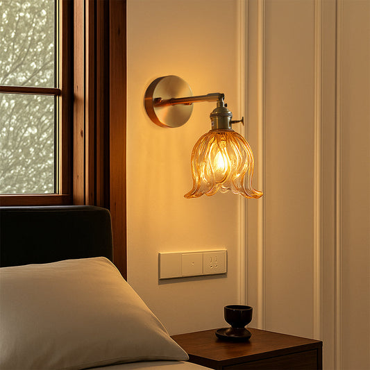 Glassora | Sleek Minimalist Flower Wall Lamp